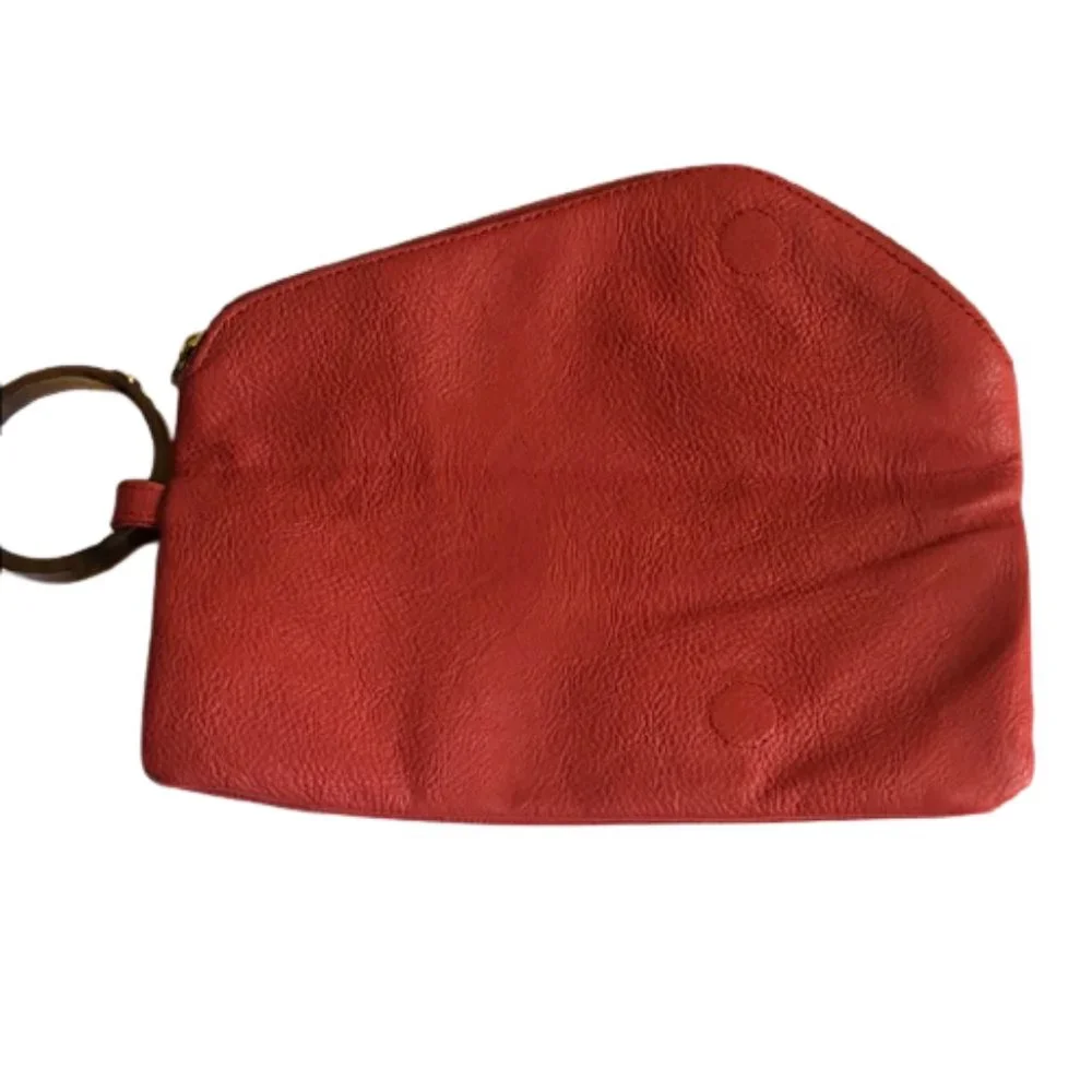 MUD PIE CORAL FOLD OVER CLUTCH WRISTLET